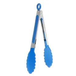 Stainless Steel Silicone Kitchen BBQ - Salad Bread Tong