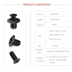 Universal car door trunk rack bumper laajennus ruuveja 100pcs