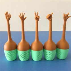 Hand gestures shaped tea infuser - silicone strainer