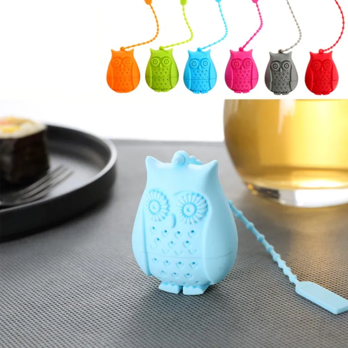Infusor de téSilicona bolsas de té de búho filtro infuser