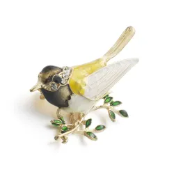 BrochesOriole bird rhinestone & esmalte brooch