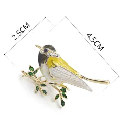 BrochesOriole bird rhinestone & esmalte brooch