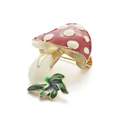 BrochesBroche de cristal de seta de esmalte rojo
