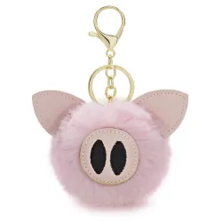 Pompomello in pelliccia - piggy - keyring