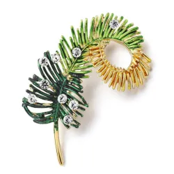 Cristaux Pine broche