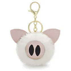 Fur pompom - piggy - avain