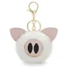 Fur pompom - piggy - avain