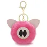 Päls pompom - piggy - keyring