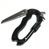 5 in 1 multifunctional tool with knife screwdriver aluminum climbing carabiner hook