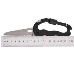 5 in 1 multifunctional tool with knife screwdriver aluminum climbing carabiner hook