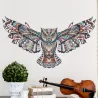 Colorful owl - removable - vinyl wall sticker
