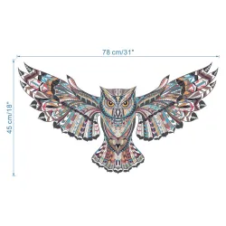 Colorful owl - removable - vinyl wall sticker