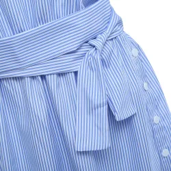 VestidosMás tamaño - fuera de hombro vestido rayado
