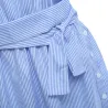 VestidosMás tamaño - fuera de hombro vestido rayado