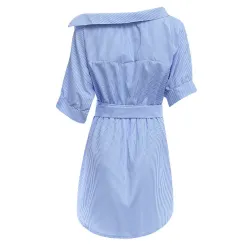 VestidosMás tamaño - fuera de hombro vestido rayado