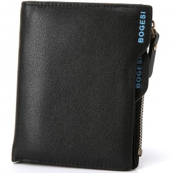 Carteira de bolsa de couro e slots de cartão de crédito
