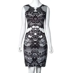 Elégante robe vintage imprimée midi