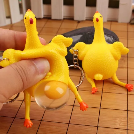 Dinosaure vert - haricots - poulet - drôle de keyring