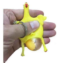 Green dinosaur - beans - chicken - funny keyring