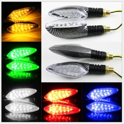 Universal 12V LED motorcykel vattentät amber ljus vändsignal indikatorer 2 st