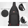 Vattentät nylon crossbody shoulder bag