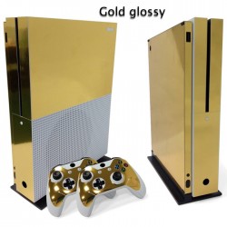 Xbox One S Console & Controller - vinyl decal - skin - sticker - gold