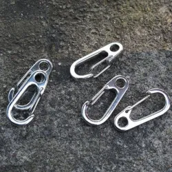 Camping utomhus rostfritt stål karbiner hink 10 st