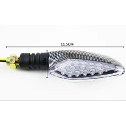 Universal 12V LED motorcykel vattentät amber ljus vändsignal indikatorer 2 st