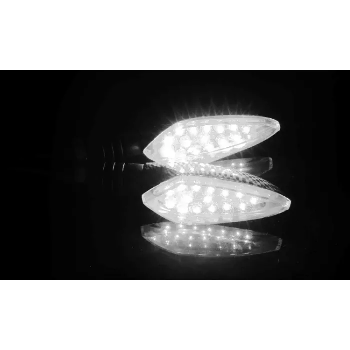 Universal 12V LED motorcykel vattentät amber ljus vändsignal indikatorer 2 st