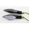 Universal 12V LED motorcykel vattentät amber ljus vändsignal indikatorer 2 st