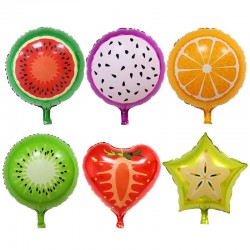 PartyGlobos de forma de fruta decoración fiesta de cumpleaños 6 piezas