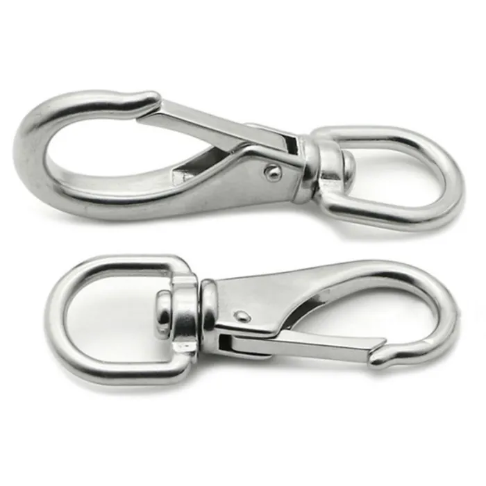M4 monikäyttöinen kevätkoukku karabiner ruostumaton teräs 2 pc