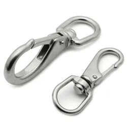 M4 multi-purpose svivel vår krok karabiner rostfritt stål 2 st