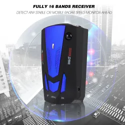 V7 16 LED display bil anti radar laser detektor hastighet röst varning varning varning