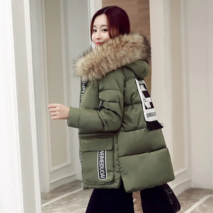 Damen wasserdichte Parka Jacke mit Pelzhaube