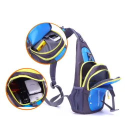 Wasserdichte Nylon Brust Schultertasche Rucksack unisex