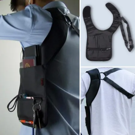 Nylon anti-theft hidden underarm shoulder bag