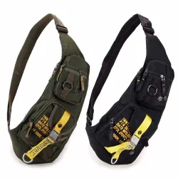 Vattentät nylon crossbody axelväska - ryggsäck