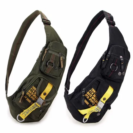 Waterproof nylon crossbody shoulder bag - backpack