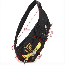 Vattentät nylon crossbody axelväska - ryggsäck