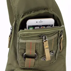 Waterproof nylon crossbody shoulder bag - backpack