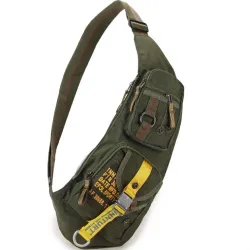 Waterproof nylon crossbody shoulder bag - backpack