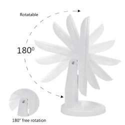 Folding justerbar LED make-up touch spegel