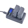 Dual LCD USB batteriladdare för DMW-BLF19 BLF19E BLF19GK BLF19PP DMC-GH3 GH3A GH3AGK