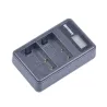Dual LCD USB batteriladdare för DMW-BLF19 BLF19E BLF19GK BLF19PP DMC-GH3 GH3A GH3AGK