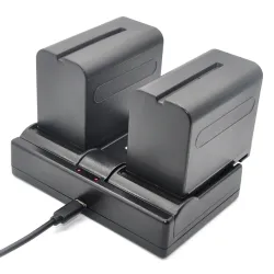 NP-F960 NP-F970 NP F930 Battery Dual Charger SONY F950 F550 F750 F770 MC1500C HD1000C
