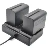 NP-F960 NP-F970 NP F930 Batteri Dual Charger för SONY F950 F330 F550 F570 F750 F770 MC1500C HD1000C