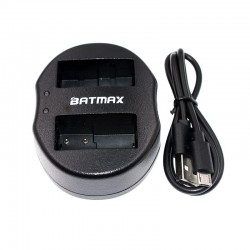 Dual USB batteriladdare för DMW-BLC12 DMWBLC12 BLC12 BLC12PP Panasonic Lumix FZ1000 FZ200 FZ300 G5
