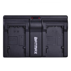 Dual USB JVC camera battery chargerBatterij en opladers