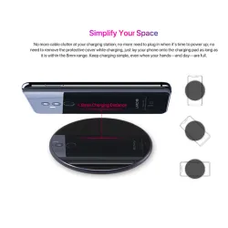 Samsung Galaxy S9 S8 S7 iPhone 8 / X / 8 Plus UMIDIGI Q1 15W trådlös snabbladdare